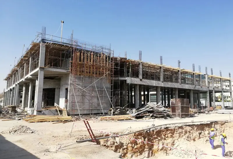 الهيكل الخرساني للمبنى الرئيسي لمرور الناصرية